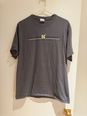 United States Naval Academy Gray Logo Short-Sleeve Tee
